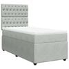 vidaXL Boxspringbett mit Matratze Hellgrau 80x200 cm Samt