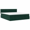 vidaXL Ottoman-Bett mit Matratzen & LEDs Dunkelgr&uuml;n 160x200 cm Samt