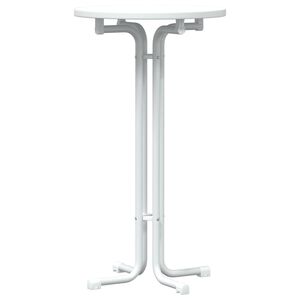 vidaXL Esstisch Wei&szlig; &Oslash;60x110 cm Holzwerkstoff und Stahl