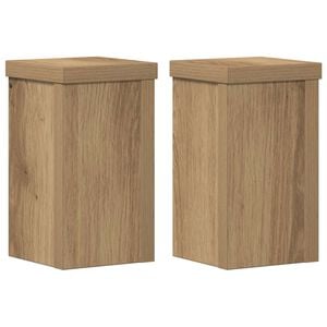 vidaXL Pflanzenst&auml;nder 2 Stk. Artisan-Eiche 10x10x18 cm Holzwerkstoff