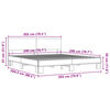 vidaXL Bettgestell Sonoma-Eiche 200x200 cm Holzwerkstoff und Metall