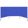 vidaXL 3-teiliges Windschutzgewebe 400 x 80 cm Azurblau