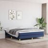 vidaXL Boxspringbett mit Matratze Blau 160x200 cm Stoff