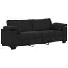 vidaXL 3-Sitzer-Sofa Schwarz 220x77x82 cm Samt