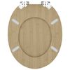 vidaXL Soft-Close Toilettensitz Heller Bambusfarbton 44 x 38 cm
