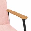 vidaXL Sessel Rosa 59 x 75 x 78 cm Lockiger woll&auml;hnlicher Stoff