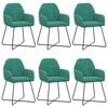 vidaXL Esszimmerst&uuml;hle 6 pcs Samt (V) T&uuml;rkis 55 x 50 x 84 cm