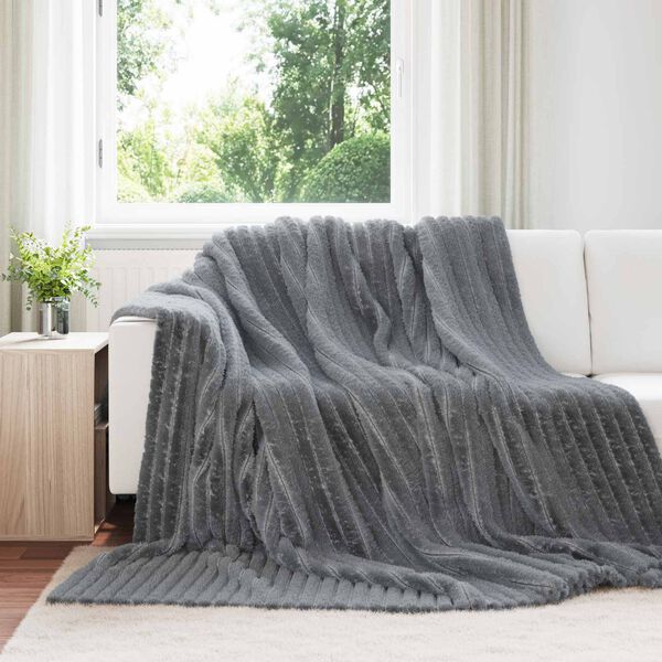 vidaXL Wohndecken 6 pcs Dunkelgrau 240 x 220 cm Fleece