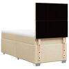 vidaXL Boxspringbett mit Matratze Creme 90x190 cm Stoff