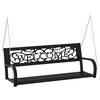 vidaXL Hollywoodschaukel 125 cm Stahl und Kunststoff Schwarz