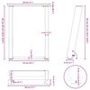 vidaXL Couchtischbeine U-Form 2 Stk. Schwarz 28x(42-43) cm Stahl