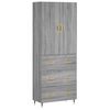 vidaXL Highboard Grau Sonoma 69,5x34x180 cm Holzwerkstoff