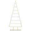 vidaXL Metall Weihnachtsbaum Gold 150 cm Pulverbeschichteter Stahl