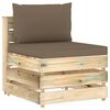 vidaXL 9-tlg. Garten-Lounge-Set mit Kissen Gr&uuml;n Impr&auml;gniertes Holz