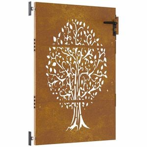 vidaXL Gartentor 85x125 cm Cortenstahl Baum-Design