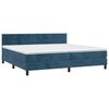 vidaXL Boxspringbett mit Matratze Dunkelblau 200x200 cm Samt