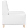 vidaXL | Modulares Armfreies Sofa | Wei&szlig; 55 x 74 x 82 cm Kunstleder