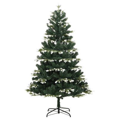 vidaXL Künstlicher Weihnachtsbaum Klappbar 150 LEDs Beschneit 120 cm