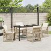 vidaXL Garten Essgruppe 5 pcs Beige Poly-Rattan