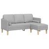 vidaXL Sofa Set mit Kissen 2 pcs Wolkengrau Polyester