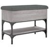 vidaXL Schuhbank Grau Sonoma 62x32x45 cm Holzwerkstoff