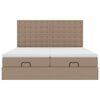 vidaXL Ottoman-Bett mit Matratzen Cappuccino 160x200cm Kunstleder