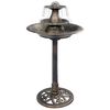 vidaXL Vogelbad mit Springbrunnen Bronzen 50&times;91 cm Kunststoff