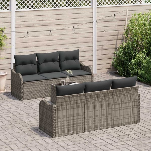 vidaXL Gartensofa-set Grau 55 x 55 x 37 cm Poly-Rattan