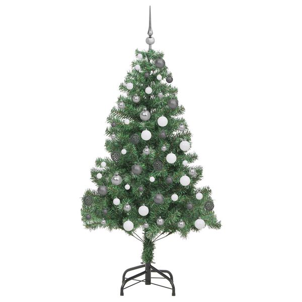 vidaXL Weihnachtsbaum mit 300 LEDs mit St&auml;nder Gr&uuml;n 180 cm PVC