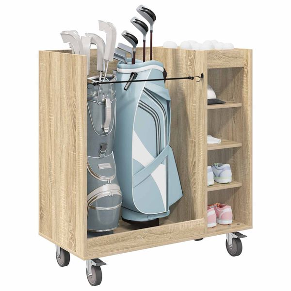 vidaXL Golf Schrank Mit Rad Uni Sonoma-Eiche 90 x 45 x 98 cm