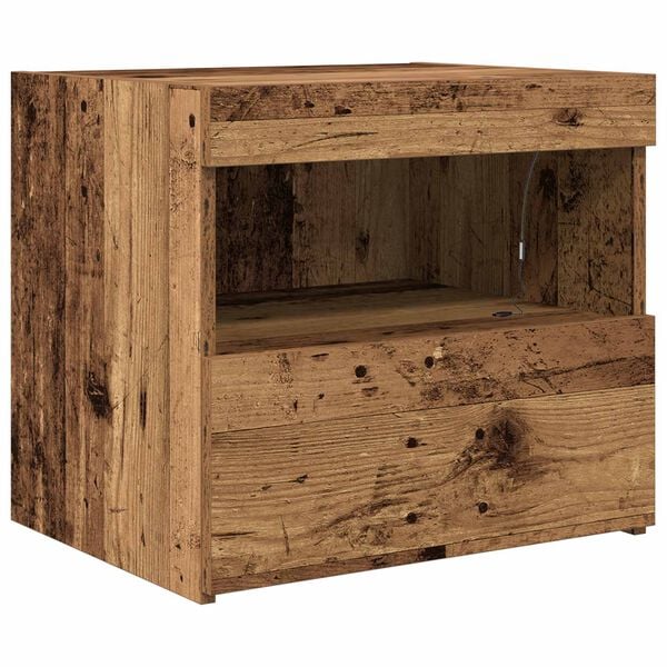 vidaXL Nachttisch mit Schubladen Altholz 50 x 40 x 45 cm Holzwerkstoff