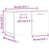 vidaXL Wandschrank Grau Sonoma 60x36,5x35 cm Holzwerkstoff