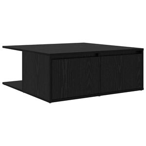 vidaXL Couchtisch Schwarz Eichen-Optik 80 x 80 x 31 cm Holzwerkstoff