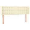 vidaXL LED Kopfteil Creme 147x16x78/88 cm Kunstleder