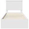 vidaXL Bettrahmen mit Kopfteil Wei&szlig; 90 x 190 cm Holzwerkstoff