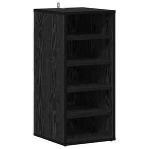 vidaXL Schuhschrank 32 x 35 x 70 cm Holzwerkstoff Schwarz Eichen-Optik