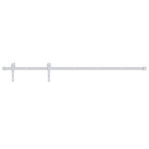 vidaXL Schiebet&uuml;rbeschlag 183 cm Stahl Wei&szlig;