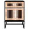 vidaXL Nachttische 2 Stk. Schwarz 40x30x55,5 cm Holzwerkstoff & Eisen