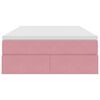 vidaXL Aufbewahrungsbett mit Matratze Rosa 120 x 200 cm Samt