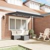 vidaXL Einziehbare Markise Anthrazit 300 x 200 cm Stoff