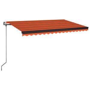 vidaXL Markise Automatisch Einziehbar 450x350 cm Orange und Braun