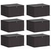 vidaXL Aufbewahrungsbox mit transparentem Oberfenster 6 Stk. 33,6 L