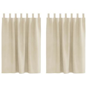 vidaXL Verdunkelungsvorh&auml;nge 2 pcs Creme 140 x 140 cm Samt