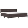 vidaXL Boxspringbett mit Matratze Dunkelbraun 200 x 200 cm Polyester