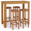 vidaXL 5-tlg. Gartenbar-Set Massivholz Akazie