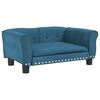 vidaXL Hundebett Blau 70x45x30 cm Samt