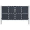 vidaXL Gartentor aus Stahl 300 x 125 cm Anthrazit