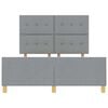 vidaXL Bettgestell mit Kopfteil Hellgrau 140 x 200 cm Stoff