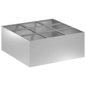vidaXL Garten-Pflanzgef&auml;&szlig; Silber 100 x 100 x 20 cm Verzinkter Stahl