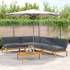 vidaXL Sofa Set mit Kissen Uni 5 pcs Anthrazit Massivholz Akazie